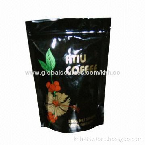 Coffee Bean Packing Bag, Stand Up Pouch with One-way Air Valve